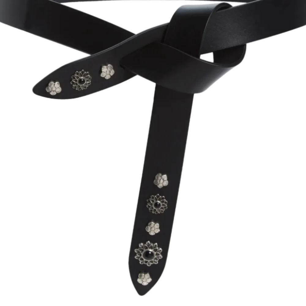 NEW $285 ISABEL MARANT Lecce Studded Leather Belt in Black in size Small!